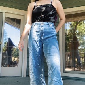 Cropped Flare Light Blue Jeans (ONLY WORN TWICE)